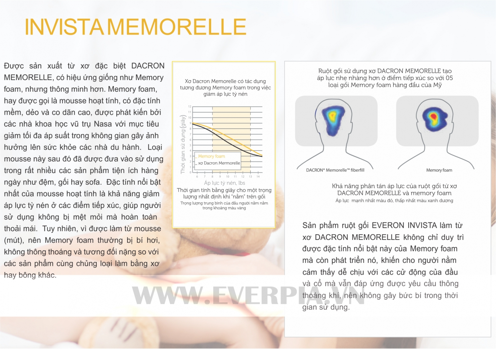 Ruột gối Everon Invista Memorelle
