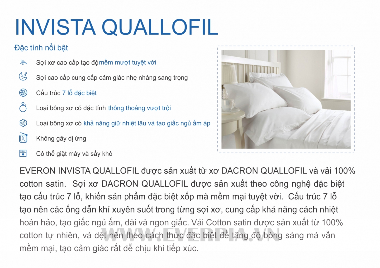 Ruột Gối Everon Invista Quallofil