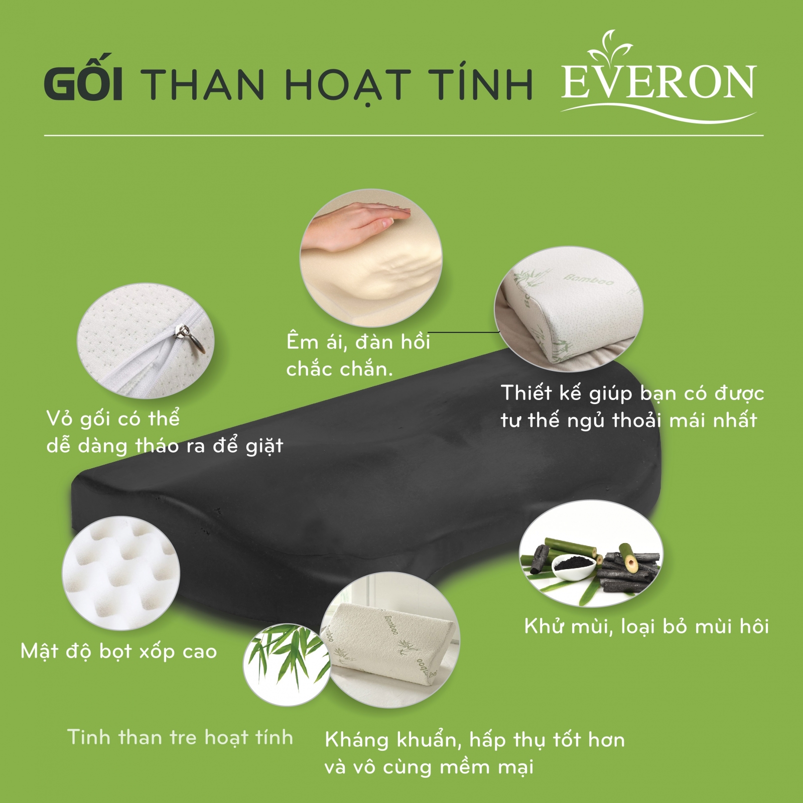 Gối than hoạt tính Shoulder care Everon