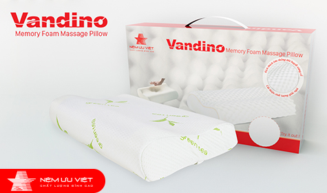 Gối vandino memory foam orthopedic massage pillow Ưu Việt