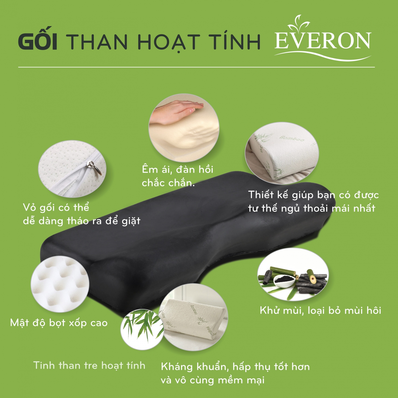 Gối than hoạt tính Side Sleep
