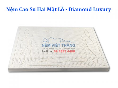Nệm Biết Đi Cao Su Kim Cương Hai Mặt Lỗ Diamond Luxury