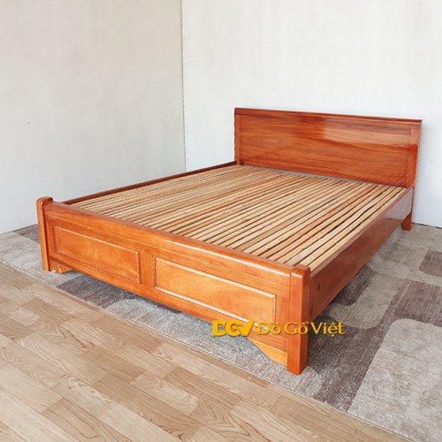 Giường Ngủ Sồi Nga Màu Nâu Đẹp Giá Rẻ Bình Dân