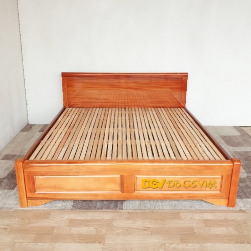 Giường Ngủ Sồi Nga Màu Nâu Đẹp Giá Rẻ Bình Dân