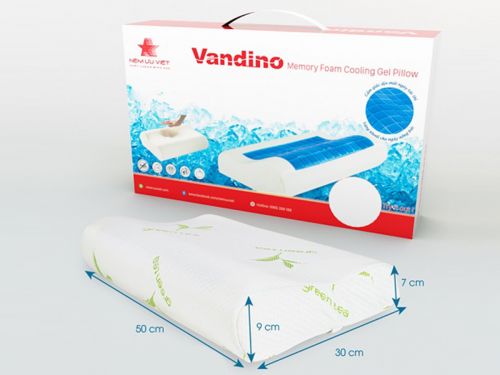 Gối memory foam cooling gel pillow Ưu Việt