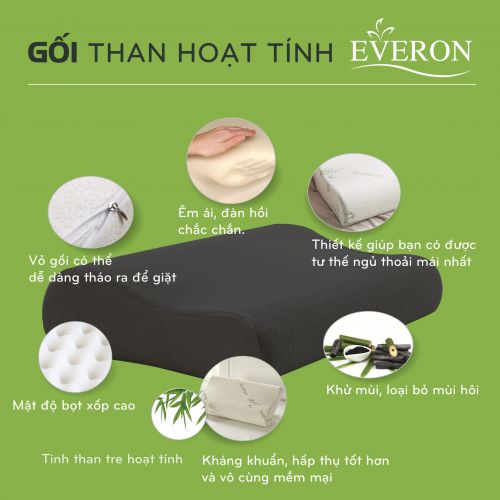 Gối than hoạt tính Neck Protective Everon