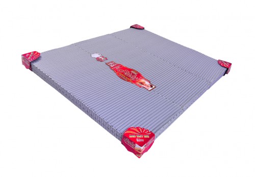 Nệm gấp 3 bông ép khoan lỗ ruby vãi xốp gấm