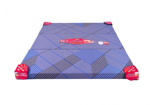 Nệm gấp 3 bông ép khoan lỗ ruby vãi xốp gấm
